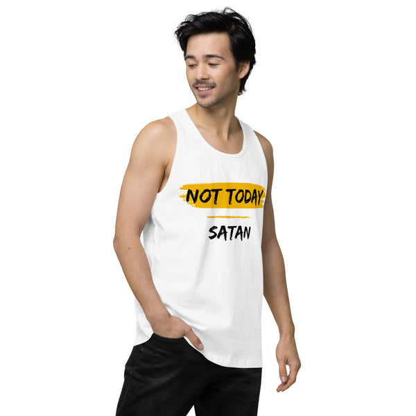 Men’s Not Today Satan premium tank top