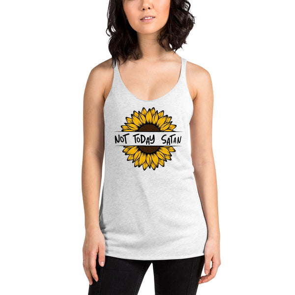 Women's Sunflower Not Today Satan Racerback Tank